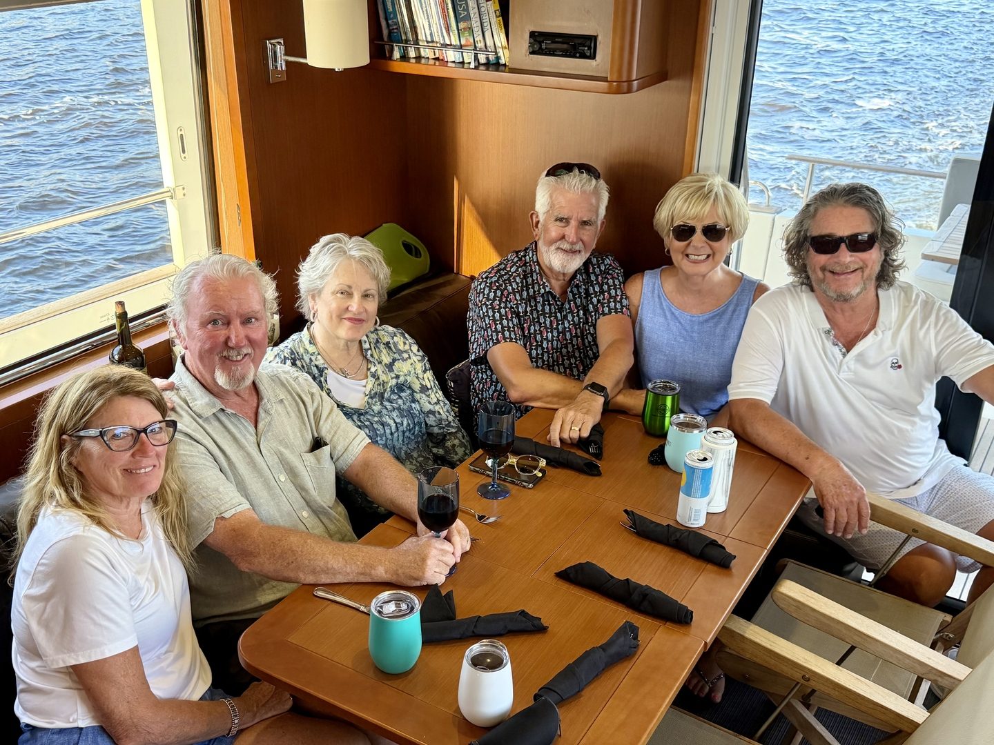 Guests dining in the salon aboard VADA