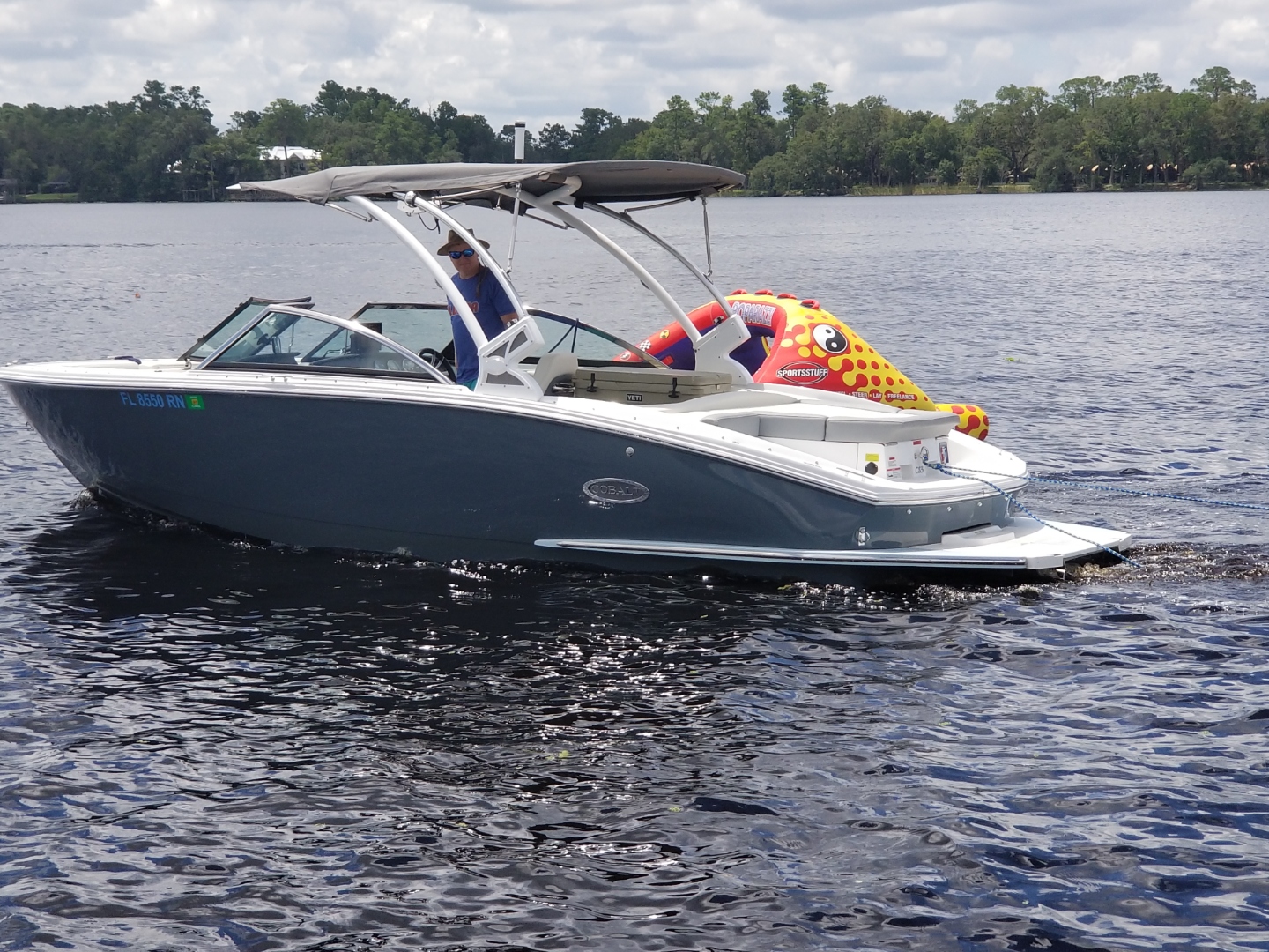 Hydro, a Cobalt CS23 bowrider, on the St. Johns River