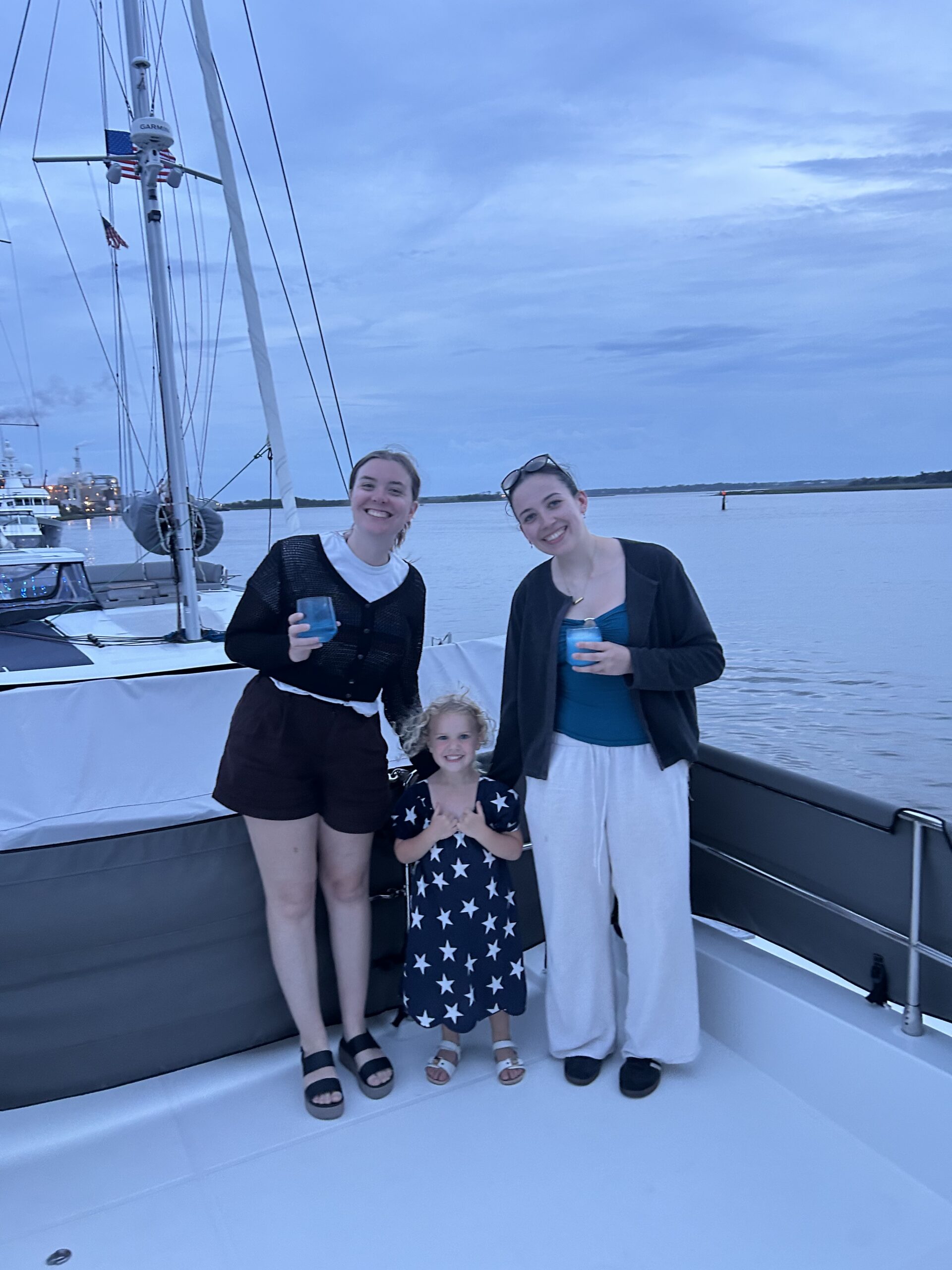 Guests posing on deck aboard Cruise Jacksonville
