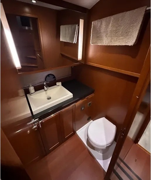 Private guest restroom aboard VADA